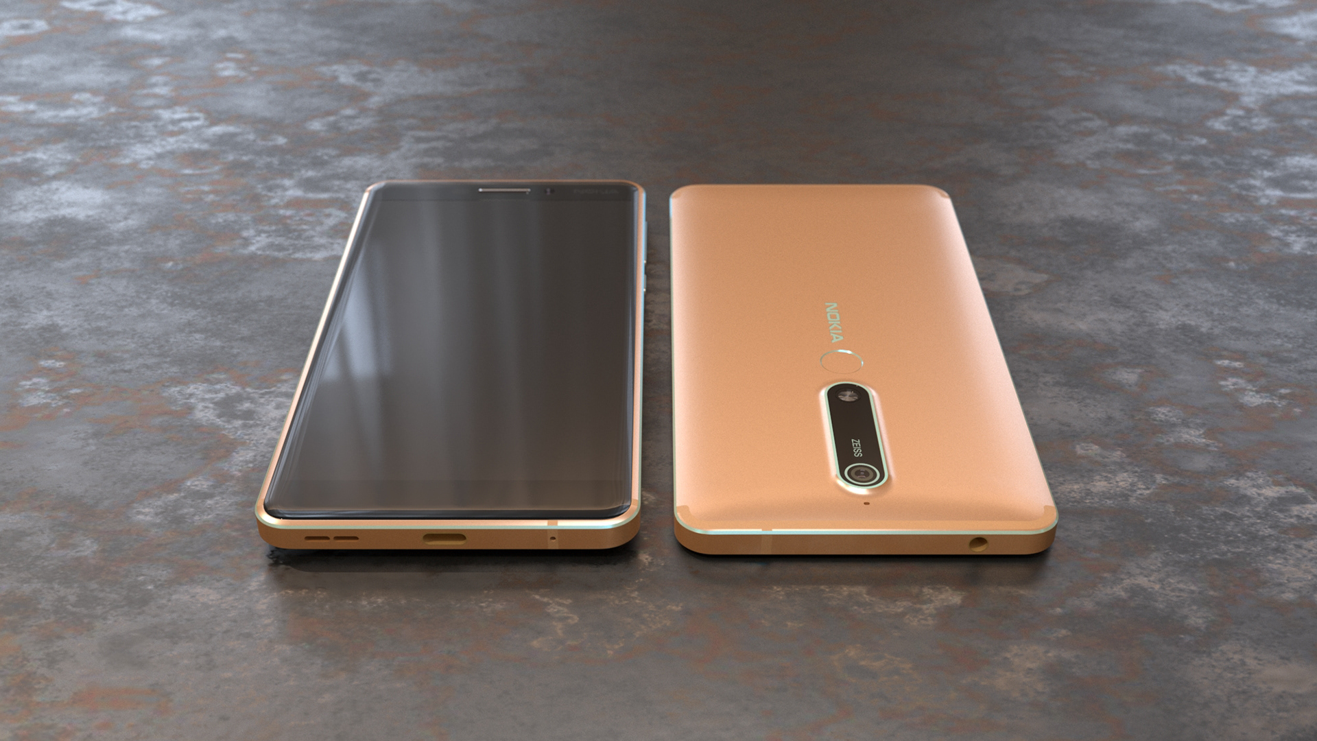 The nokia 6.1 made use of the copper effect with ver-di-gris accents for a sophisticated and unique appearance.